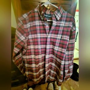 Men's Polo button up long sleeve shirt